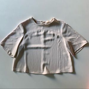 Rachel Roy cropped short sleeve boxy blouse